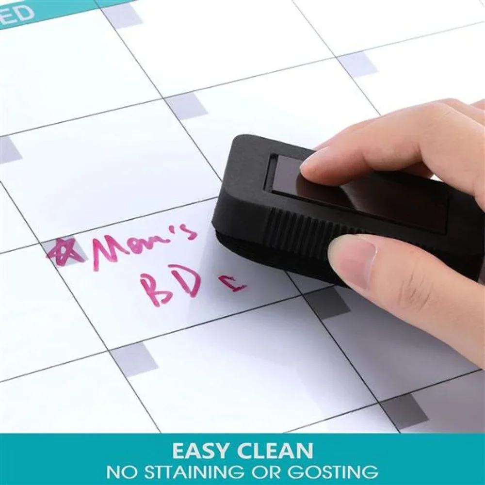 Calendar for Refrigerator Planner, Fridge Magnetic with Six Markers 11.8